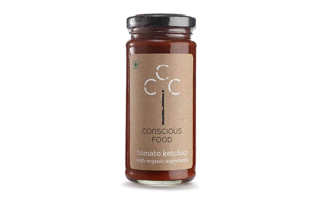 Conscious Food Tomato Ketchup with Organic Ingredients   Glass Jar  250 grams